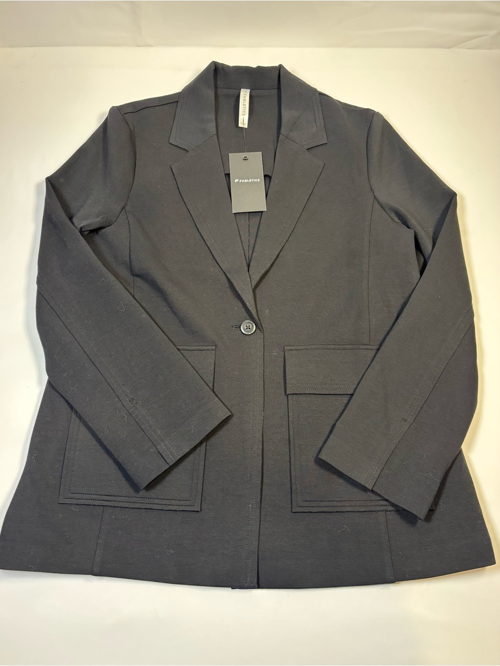 Fabletics Black Single-Button Ponte Oversized Blazer